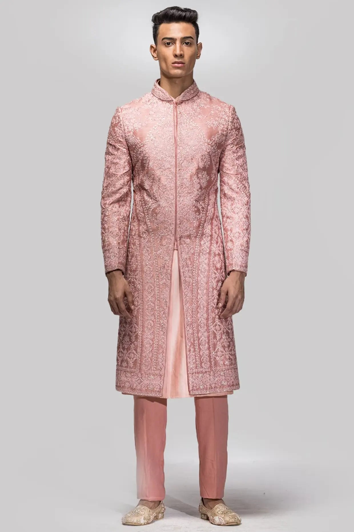 Dusty Rose Kiran Dori Sherwani