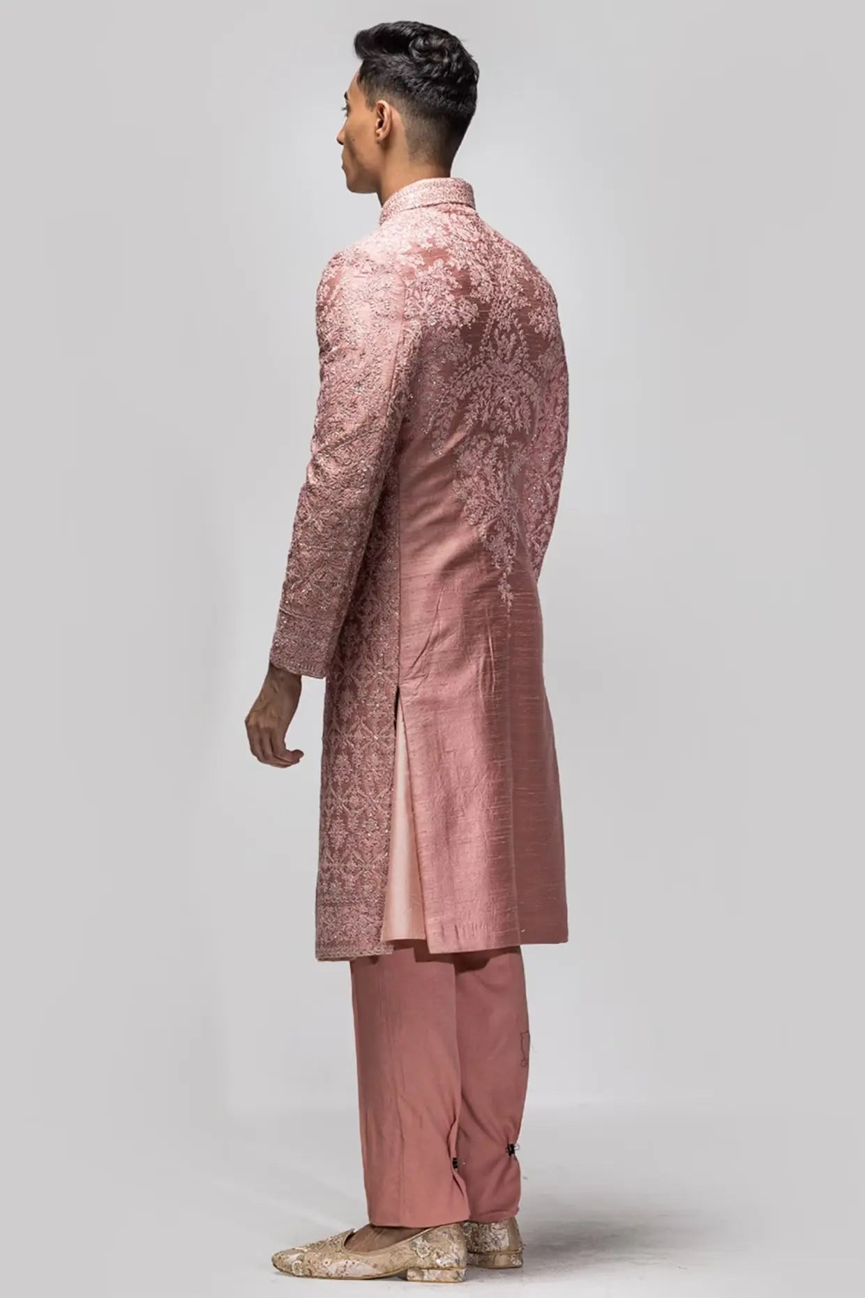 Dusty Rose Kiran Dori Sherwani