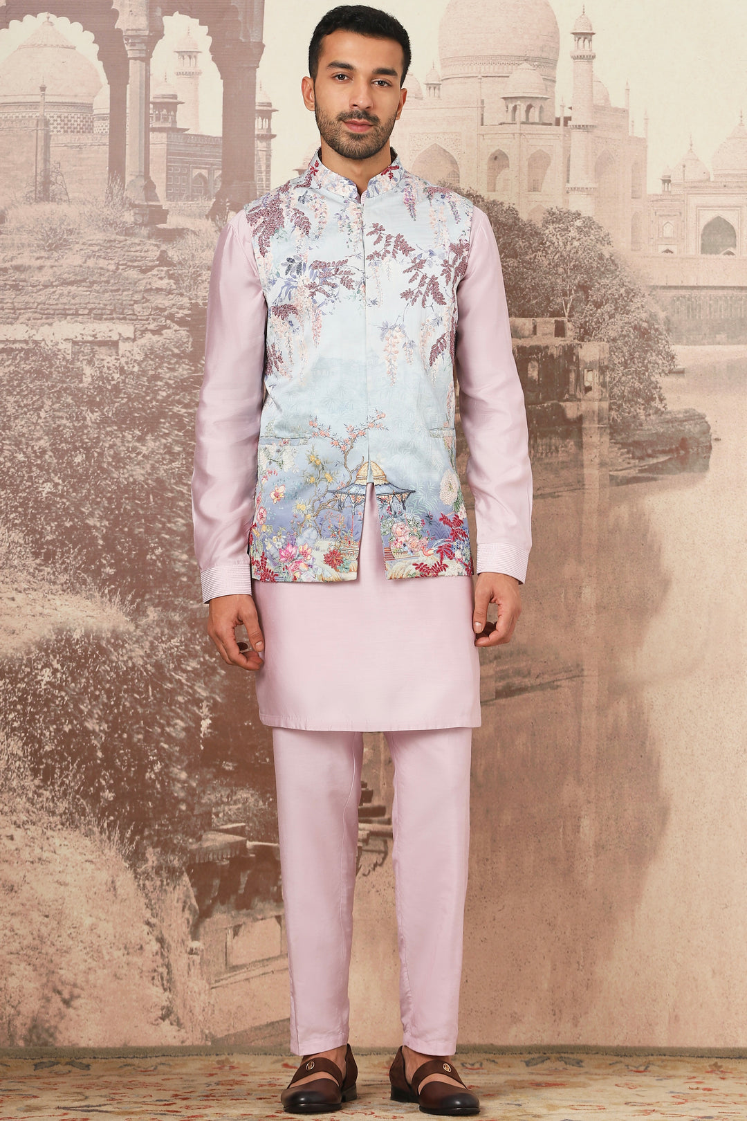 Shop Affordable Floral Meadow Embroidered Kurta Bundi Set Today