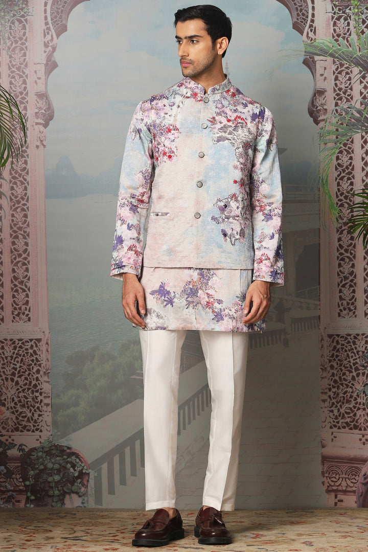 Shop the Garden Euphoria Embroidered Kurta Bundi Set