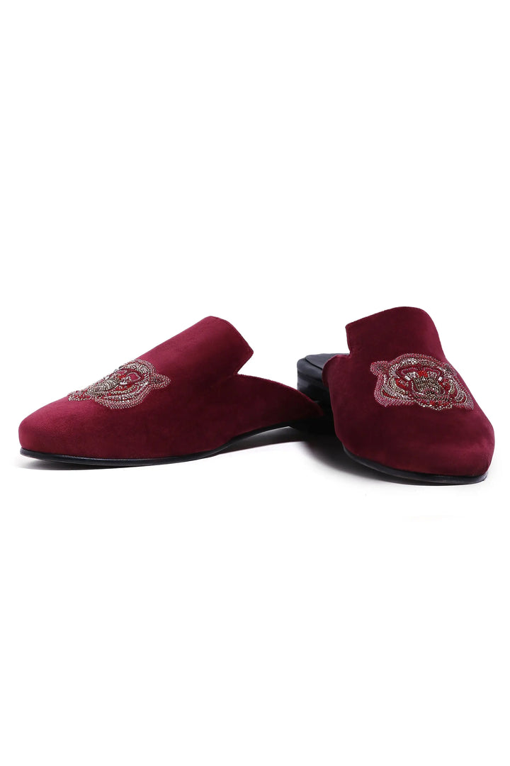 Regal Tiger Velvet Mules - Asuka Couture