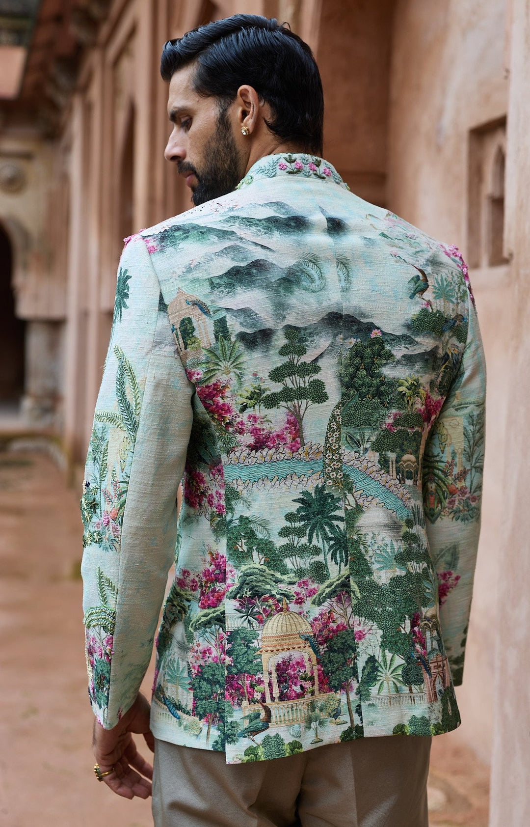 Mughal Oasis Embroidered Bandhgala Set
