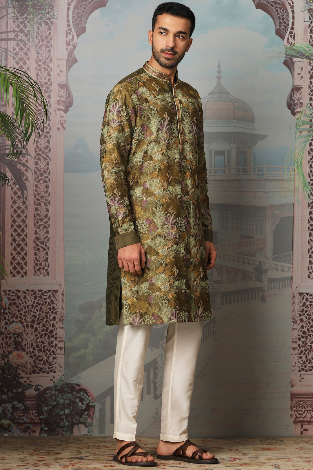 Botanical Paradise Embroidered Kurta Set