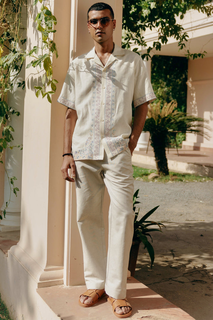 Sunkissed Botanica Linen Embroidered Shirt
