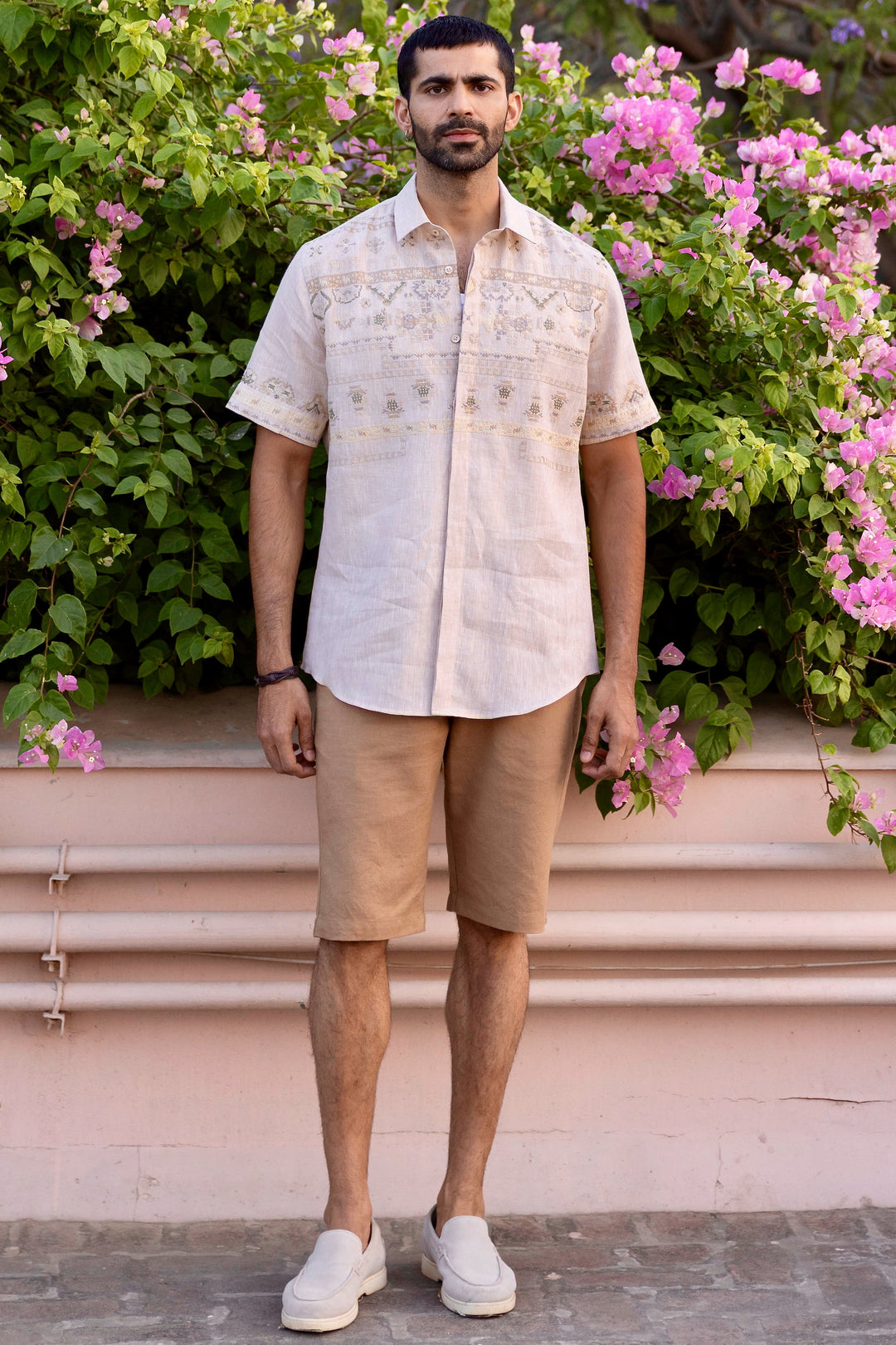Nomadic Tapestry Linen Embroidered Shirt