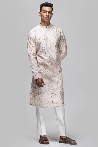 Baby Pink Floral Embroidery Kurta