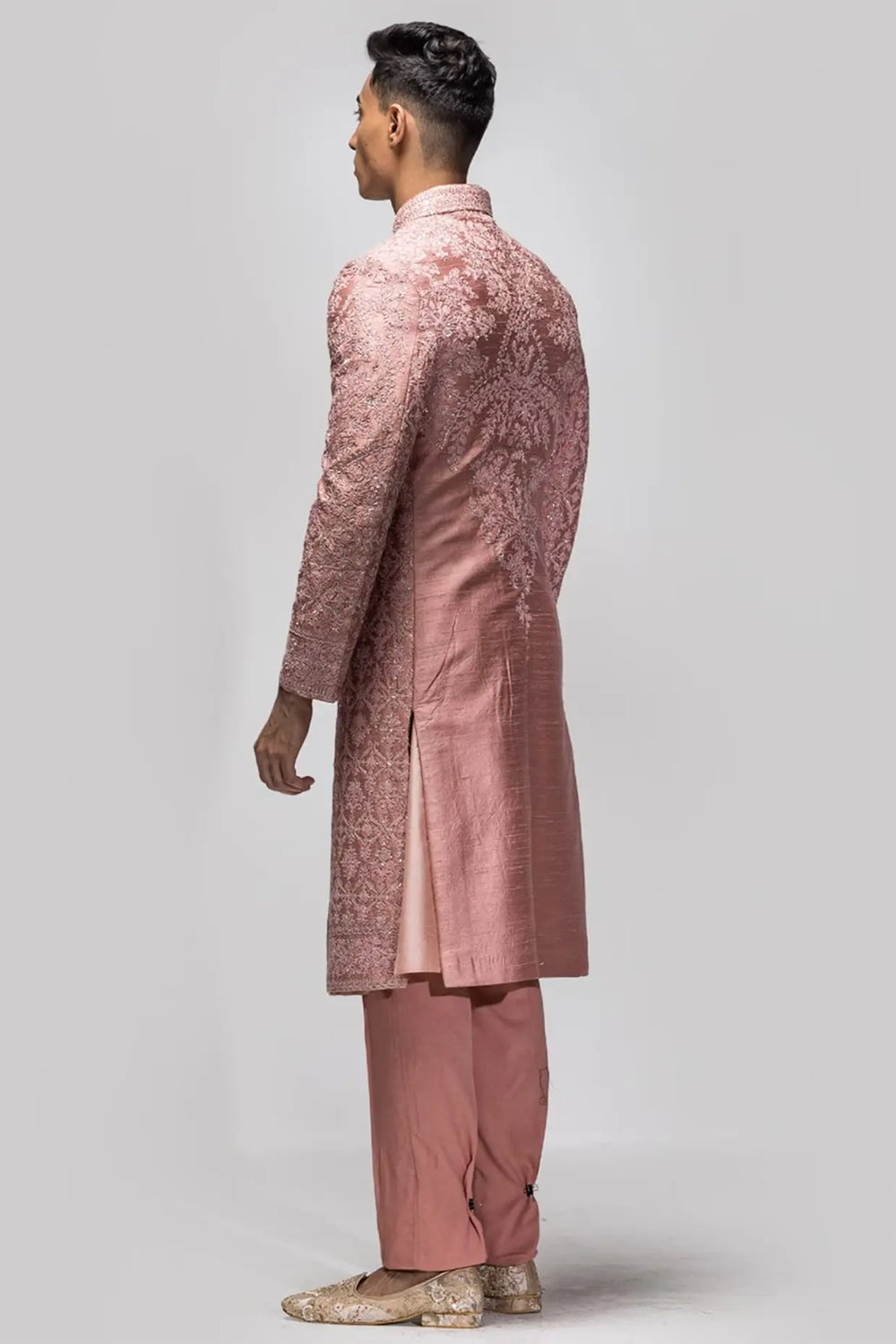 Dusty Rose Kiran Dori Sherwani - Asuka Couture