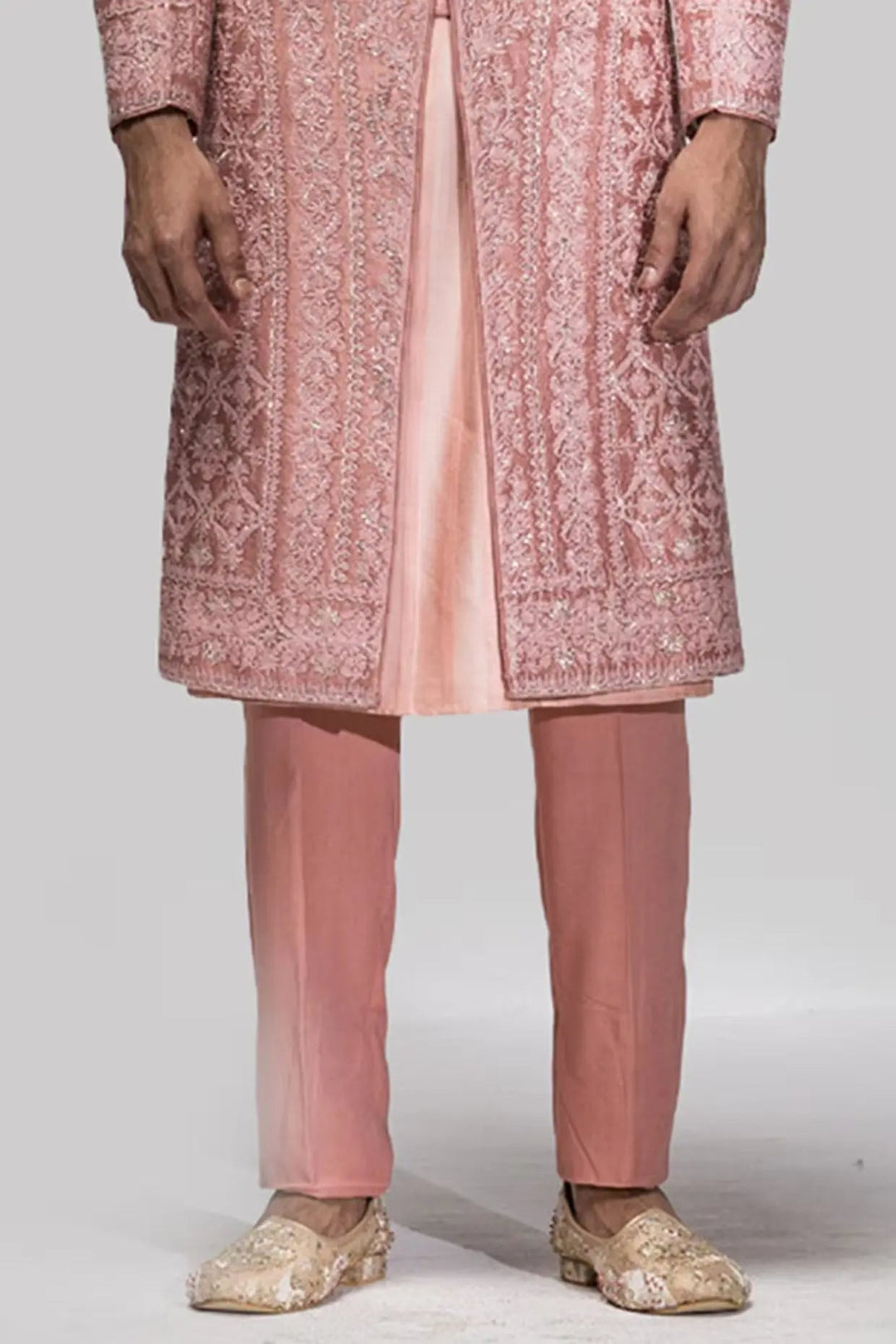 Dusty Rose Kiran Dori Sherwani - Asuka Couture