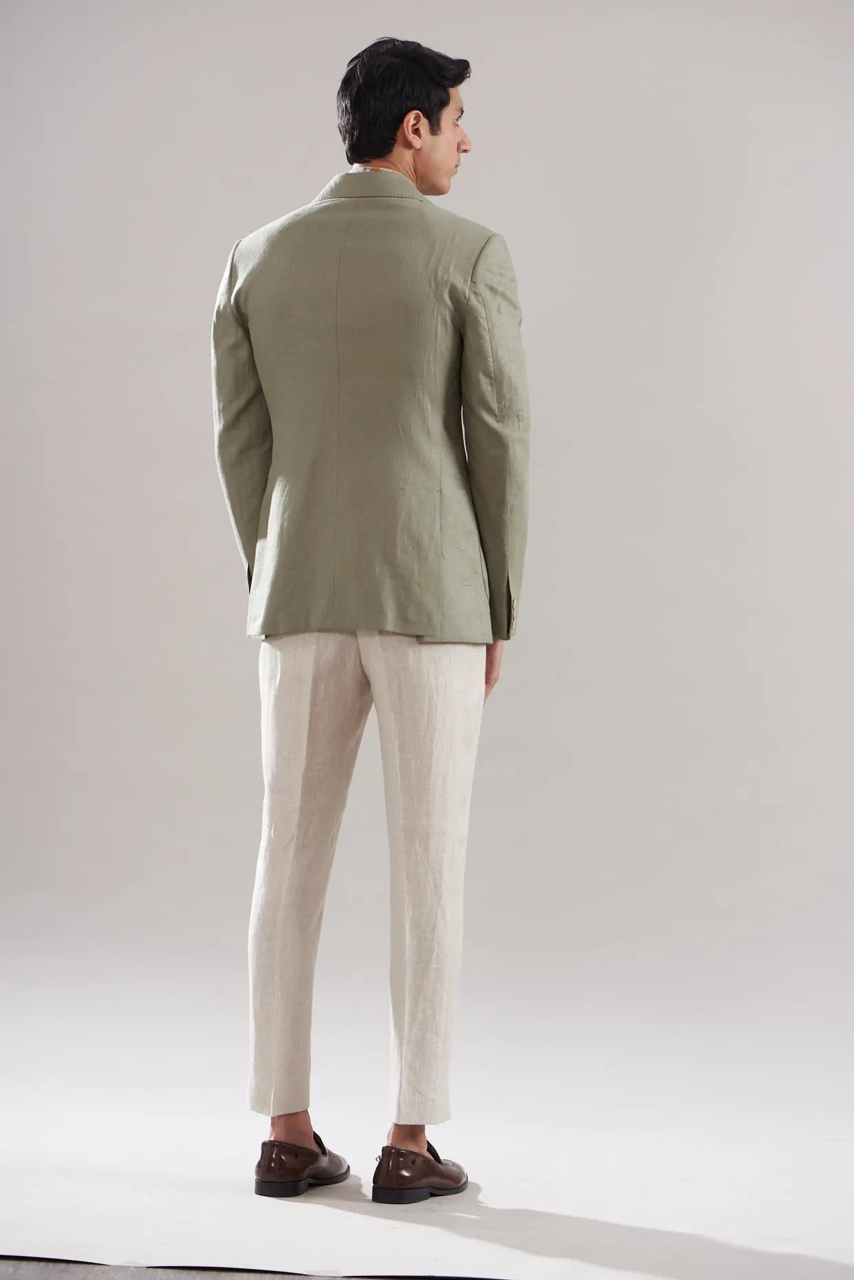 Mint Green Linen Blazer Set