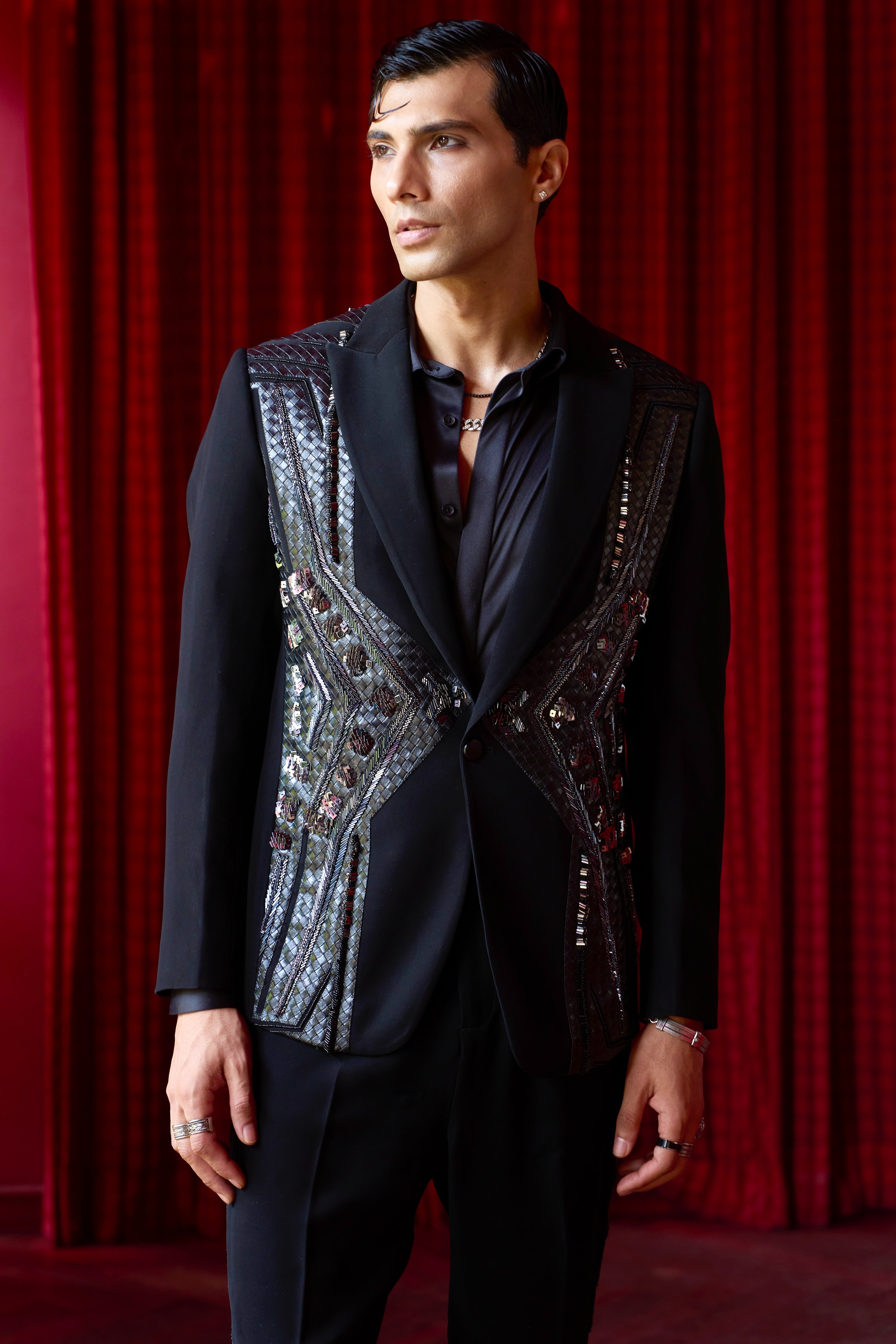 Eclipse Armor Embroidered Tuxedo Set – Asuka Couture