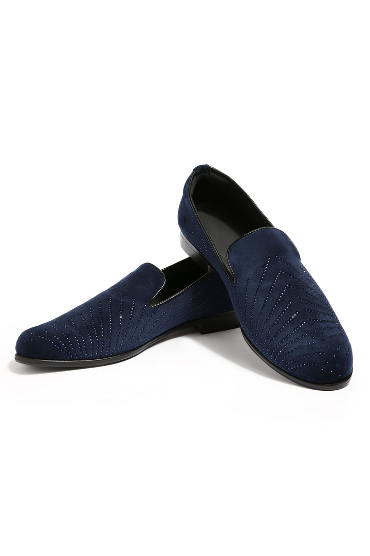 Oceanic Orbit Velvet Embroidered Shoes