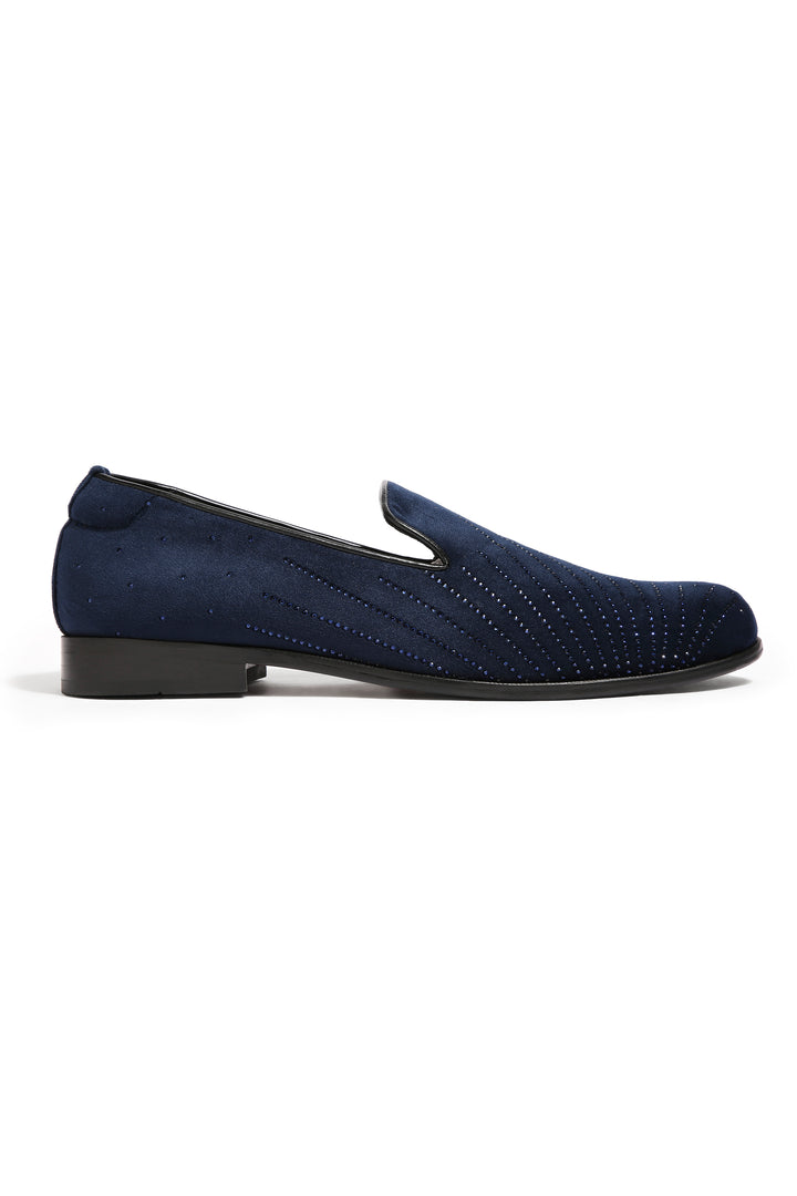 Oceanic Orbit Velvet Embroidered Shoes