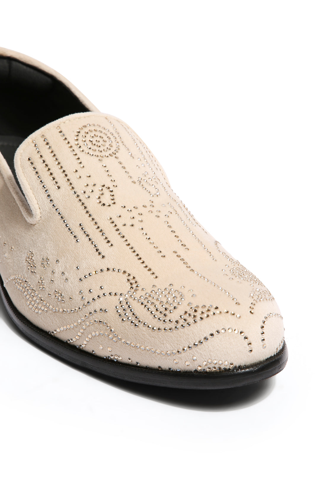 Celestial Sand Velvet Embroidered Shoes