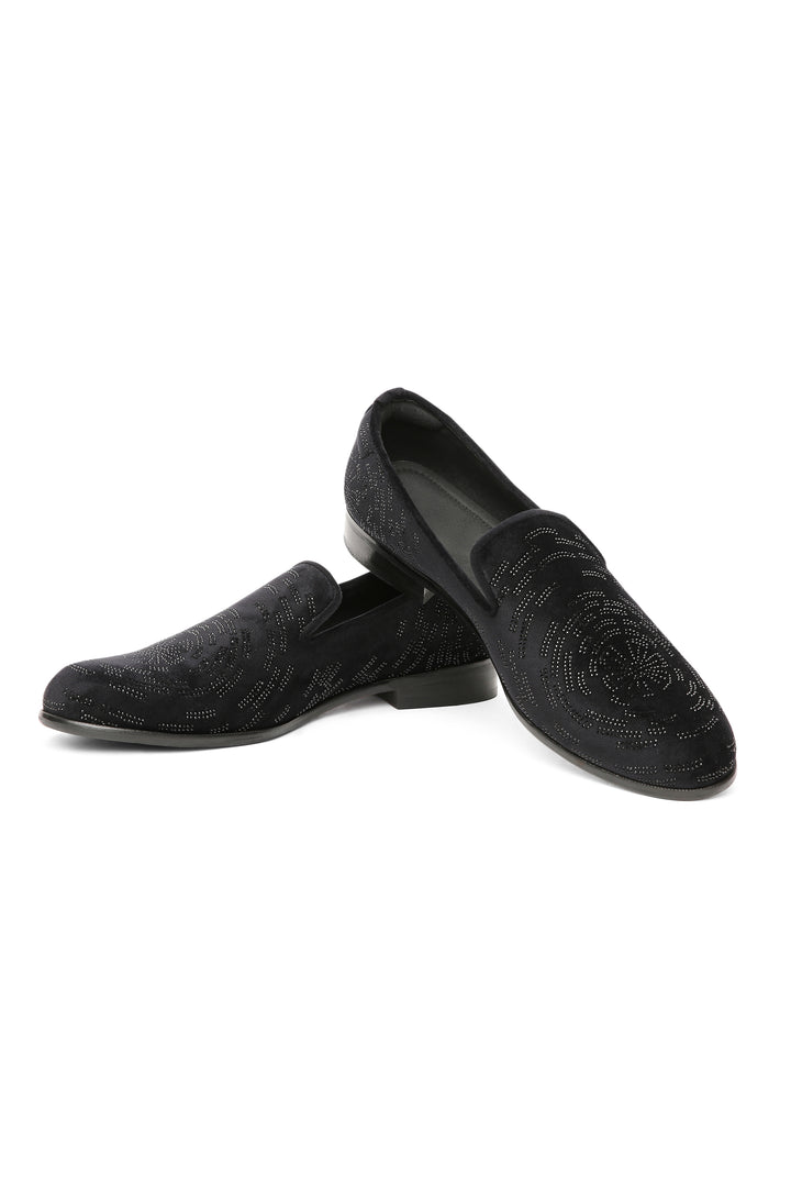 Stellar Nightfall Velvet Embroidered Shoes