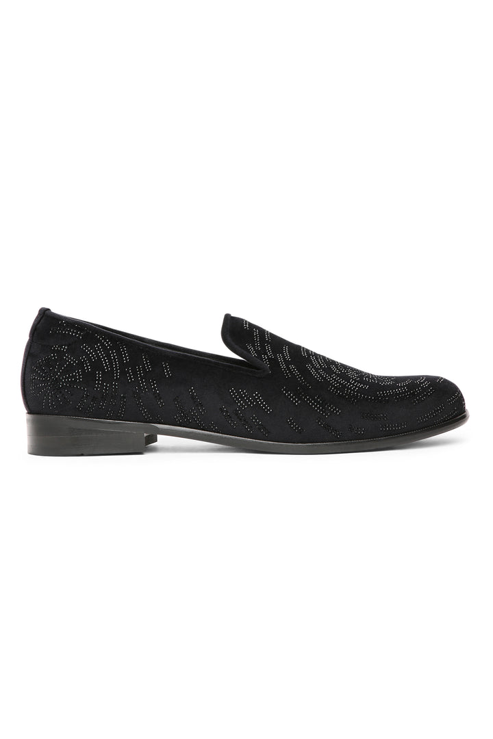 Stellar Nightfall Velvet Embroidered Shoes