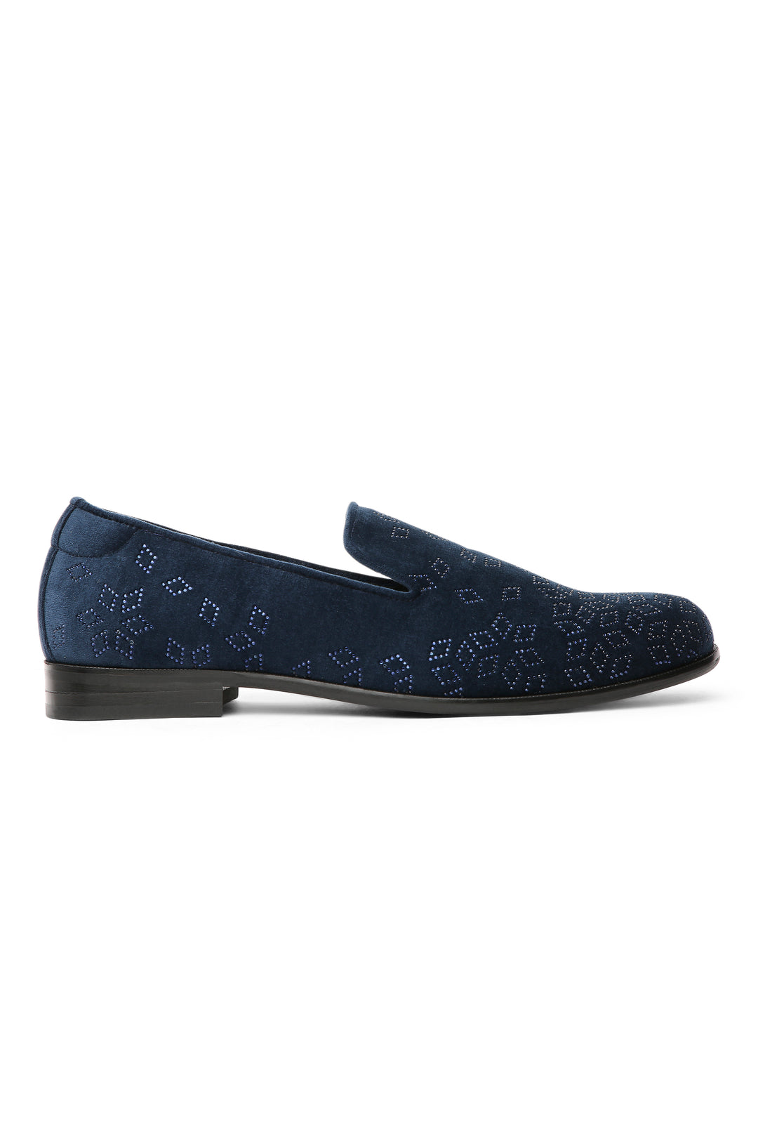 Azure Dreams Velvet Embroidered Shoes