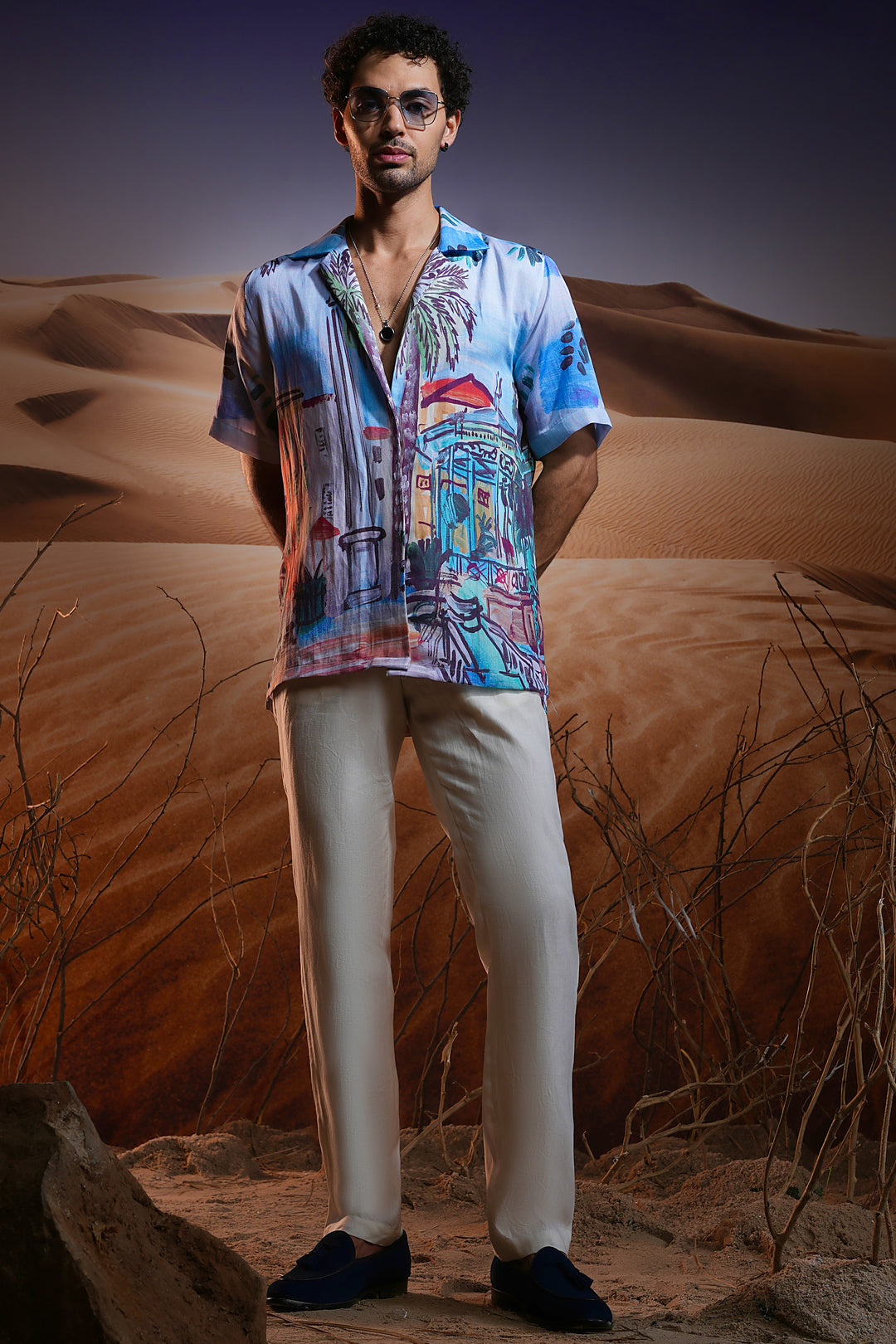 Riviera Escapade Linen Cuban Shirt