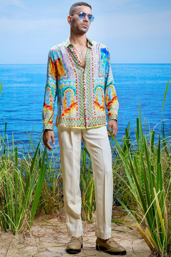 Palazzo Arches Habutai Silk Shirt