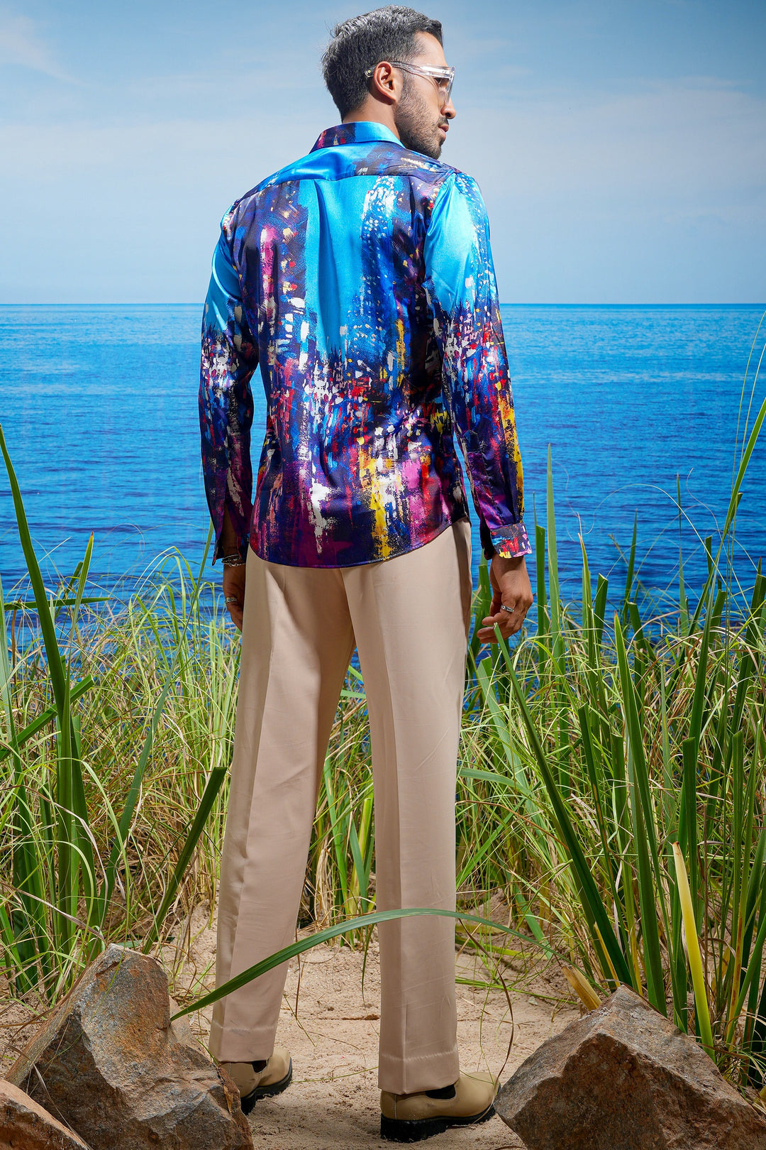 Vienna Prism Habutai Silk Shirt