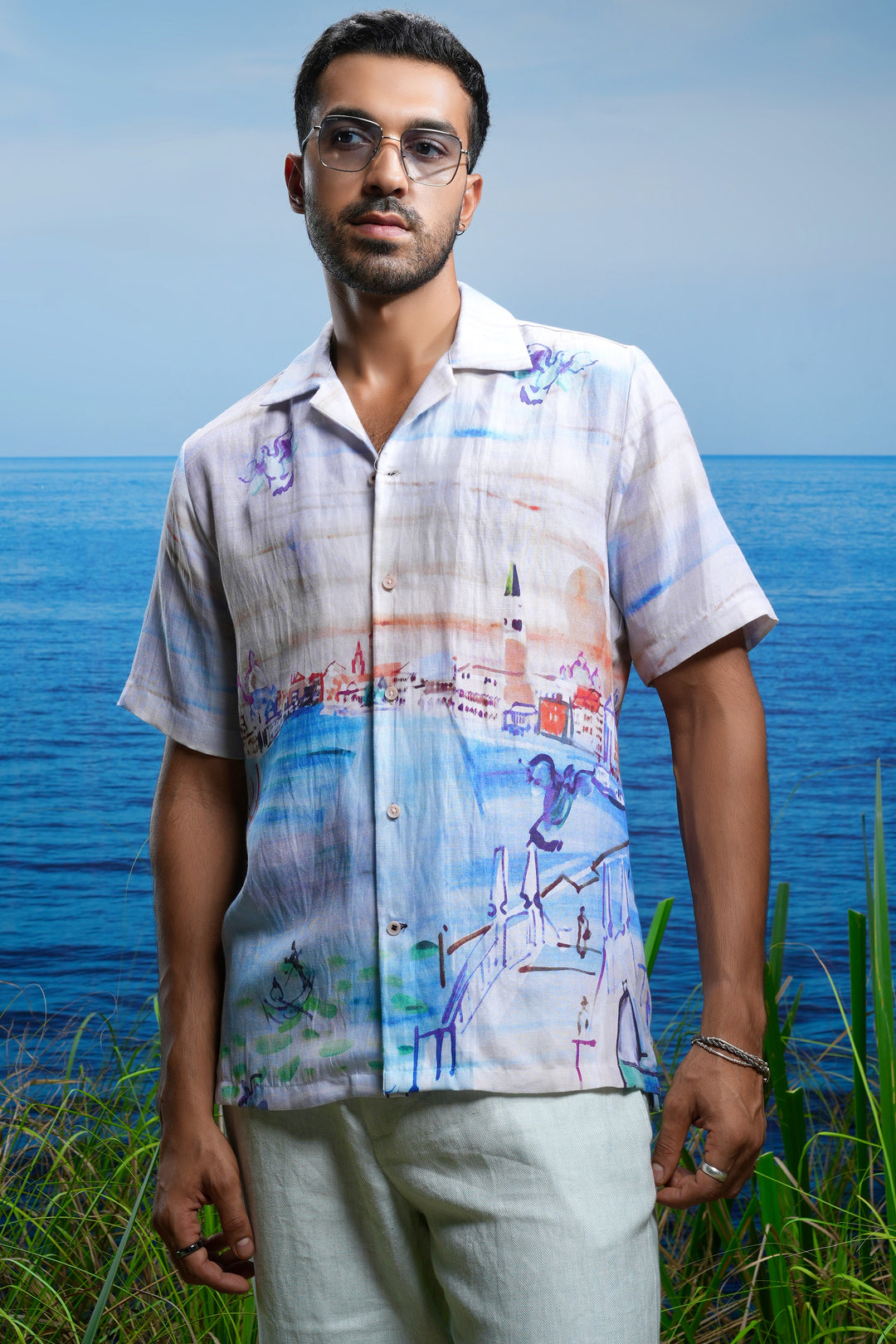 Marina Serenity Linen Cuban Shirt