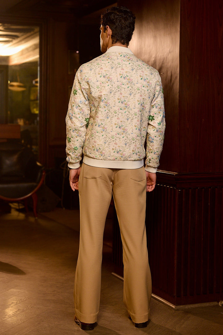 Eden Bloom Embroidered Floral Bomber Jacket