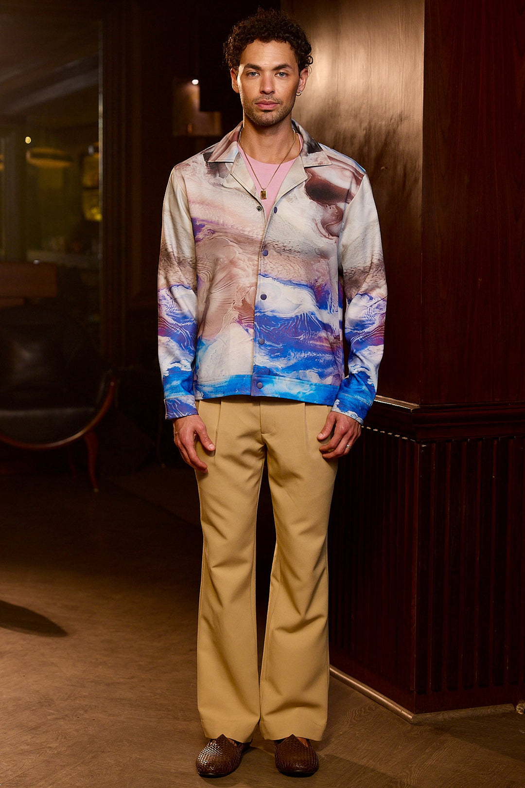 Fluid Aura Printed Shacket
