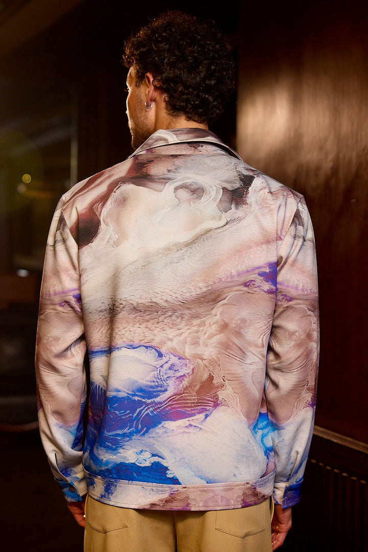 Fluid Aura Printed Shacket