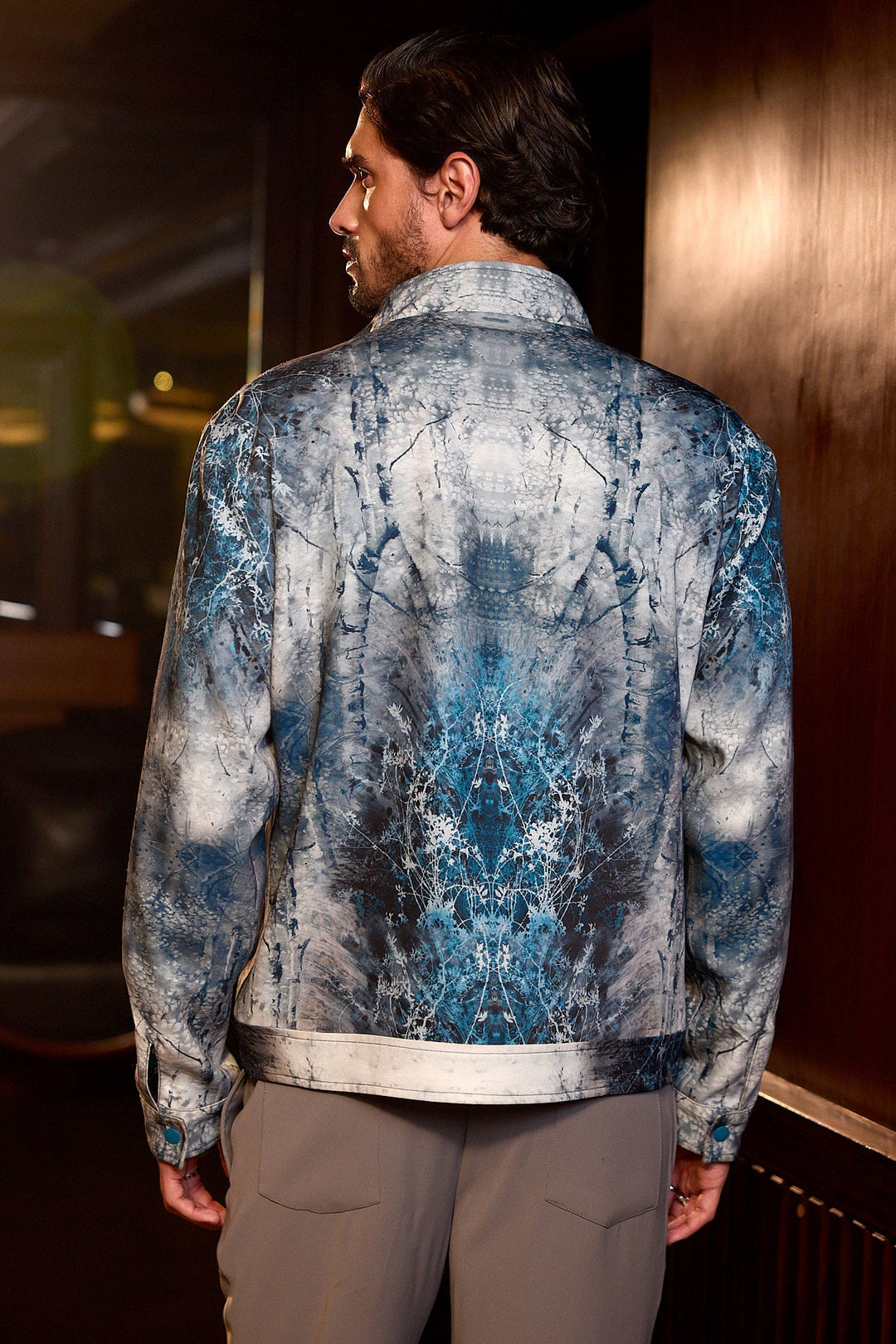 Frost Canopy Printed Bomber Jacket