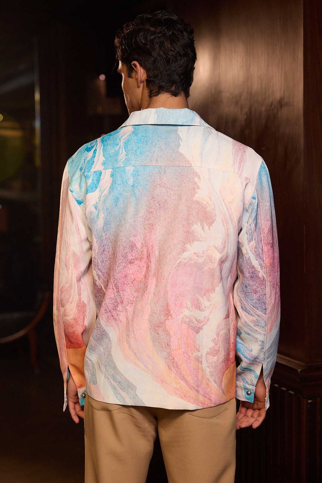 Pastel Tide Printed Bomber Jacket