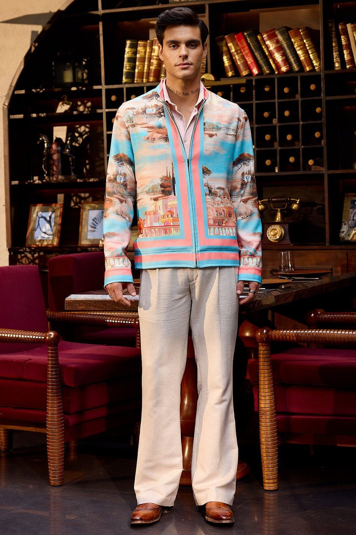 Côte d'Or Printed Corduroy Bomber Jacket
