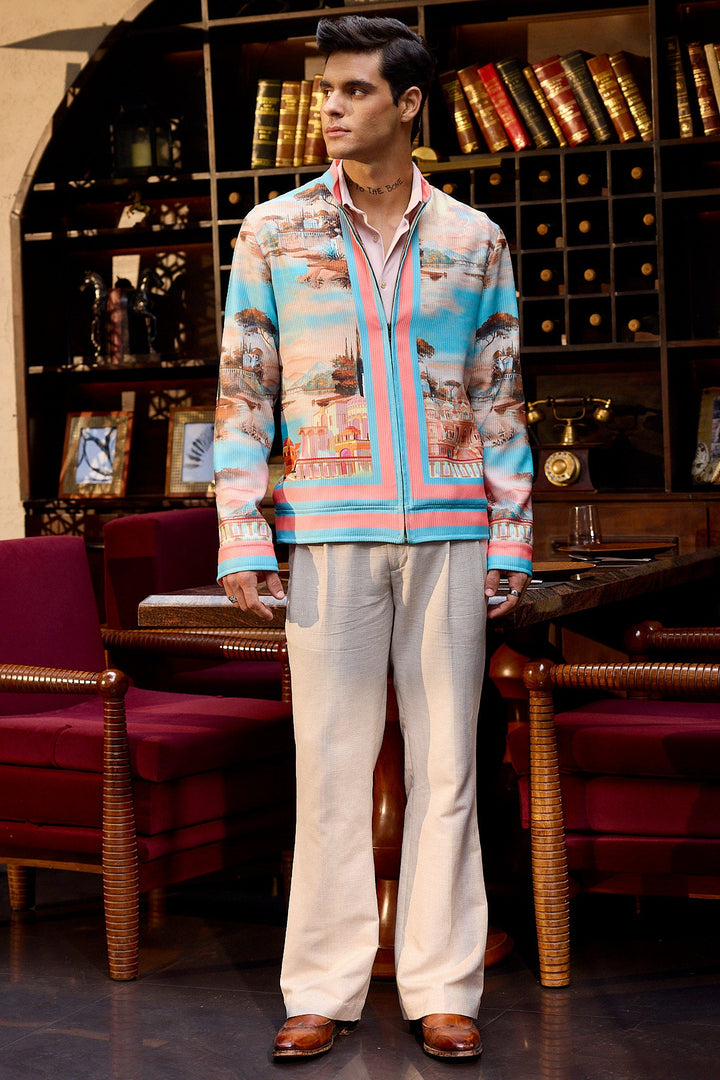 Côte d'Or Printed Corduroy Bomber Jacket