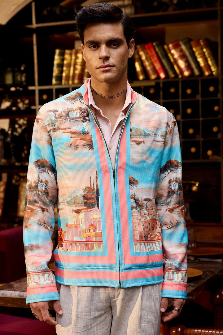 Côte d'Or Printed Corduroy Bomber Jacket