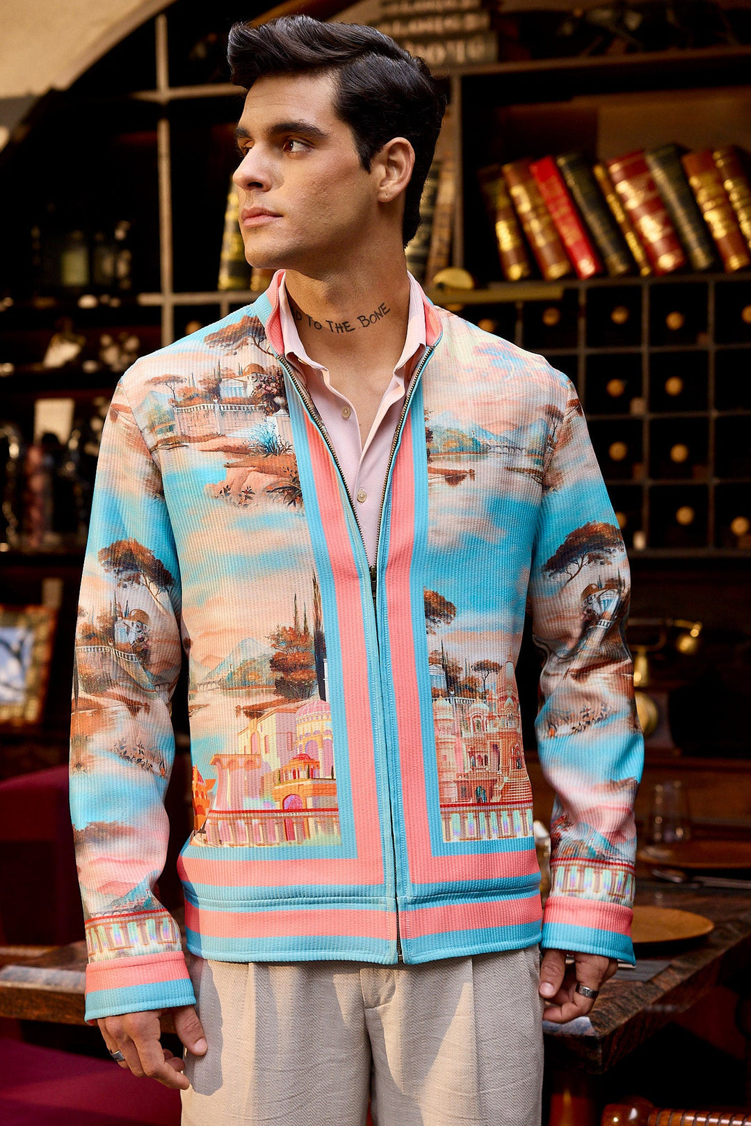 Côte d'Or Printed Corduroy Bomber Jacket