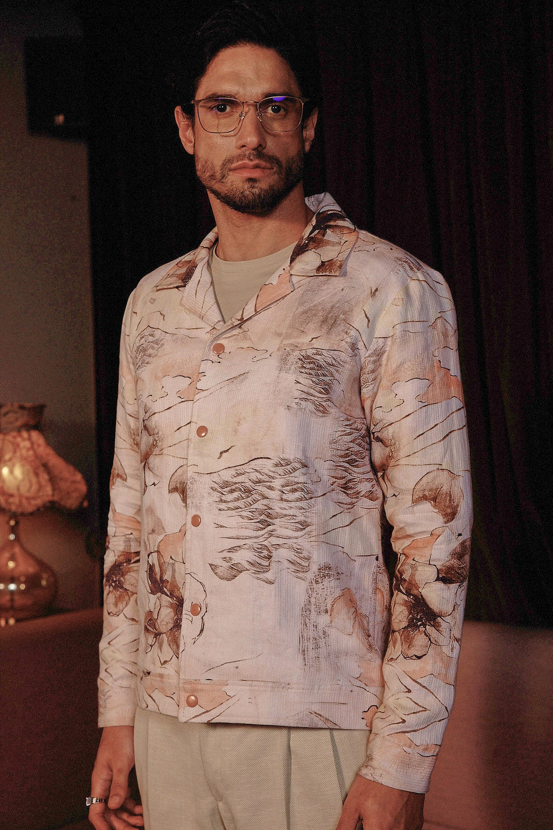 Petal Whisper Printed Linen Shacket
