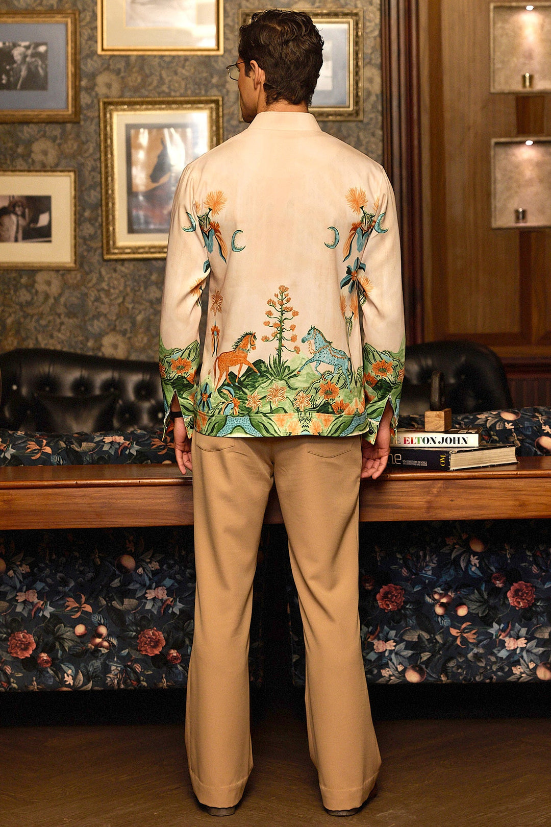 Celestial Rider Printed Bomber Jacket