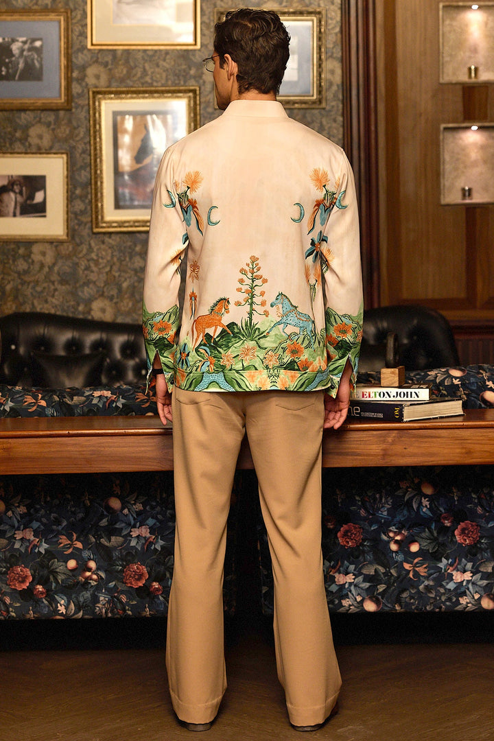 Celestial Rider Printed Bomber Jacket