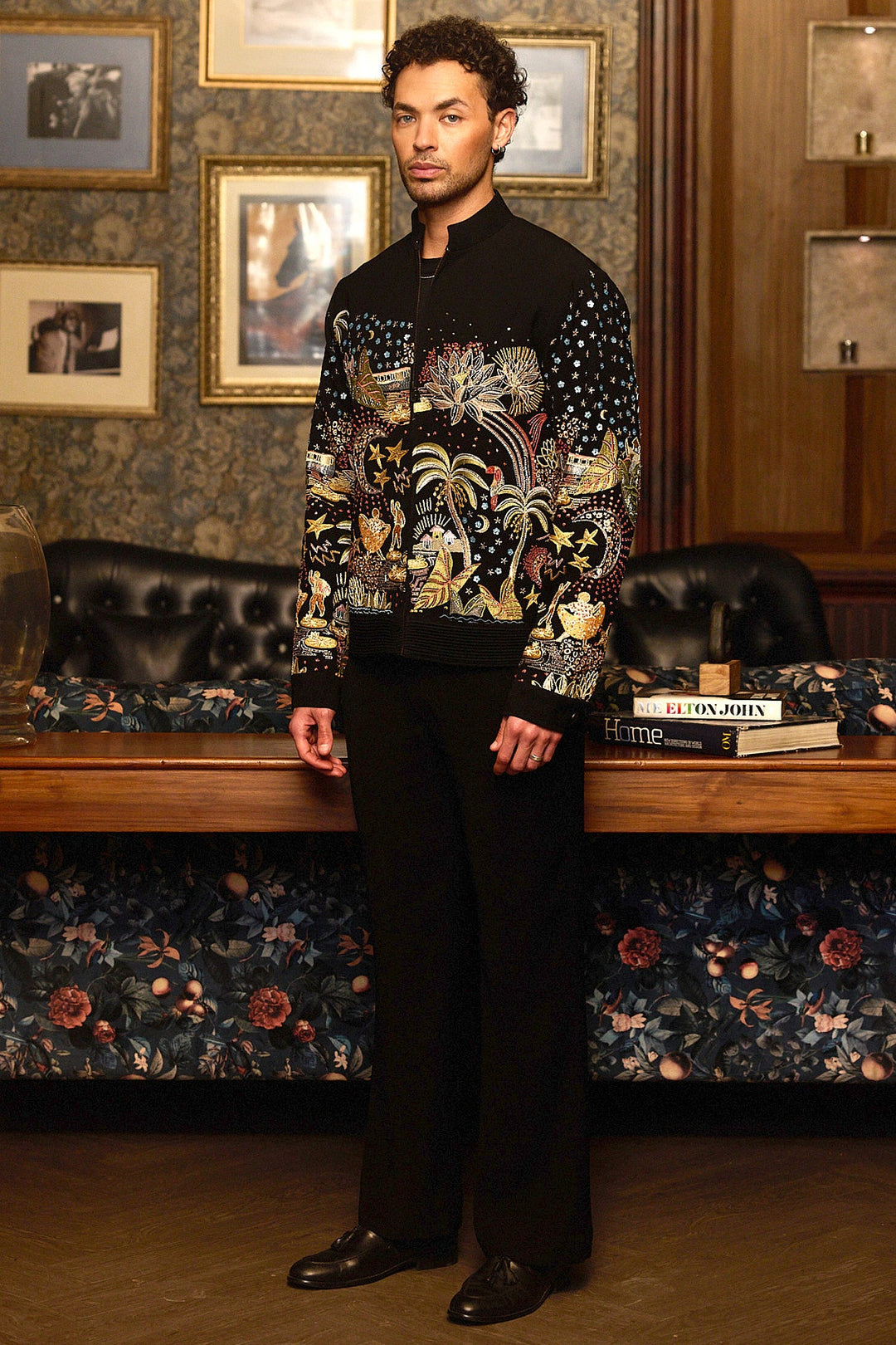 Riteish Deshmukh in Midnight Odyssey Multi-Embellished Bomber Jacket