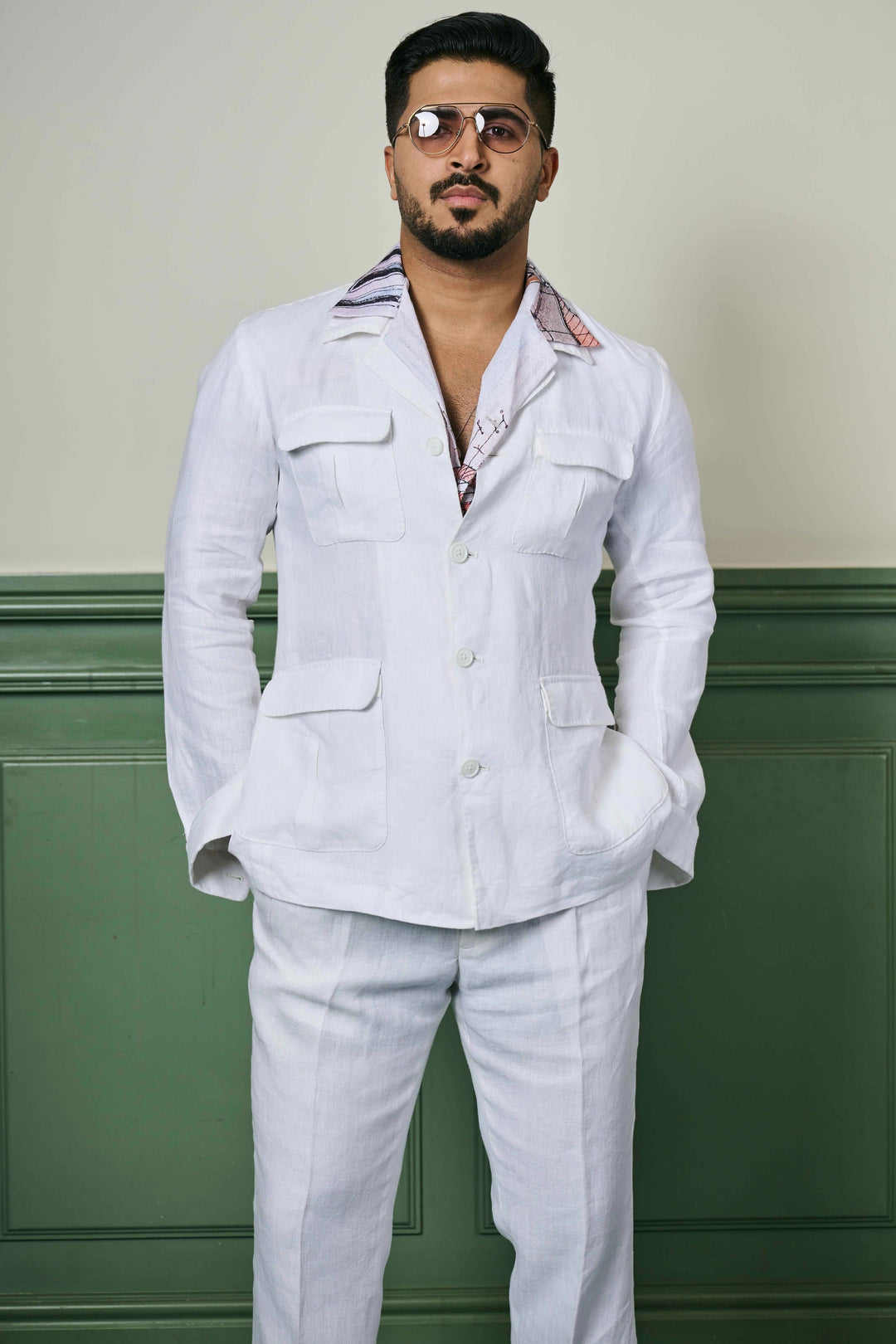 Buy White Linen Safari Suit Today