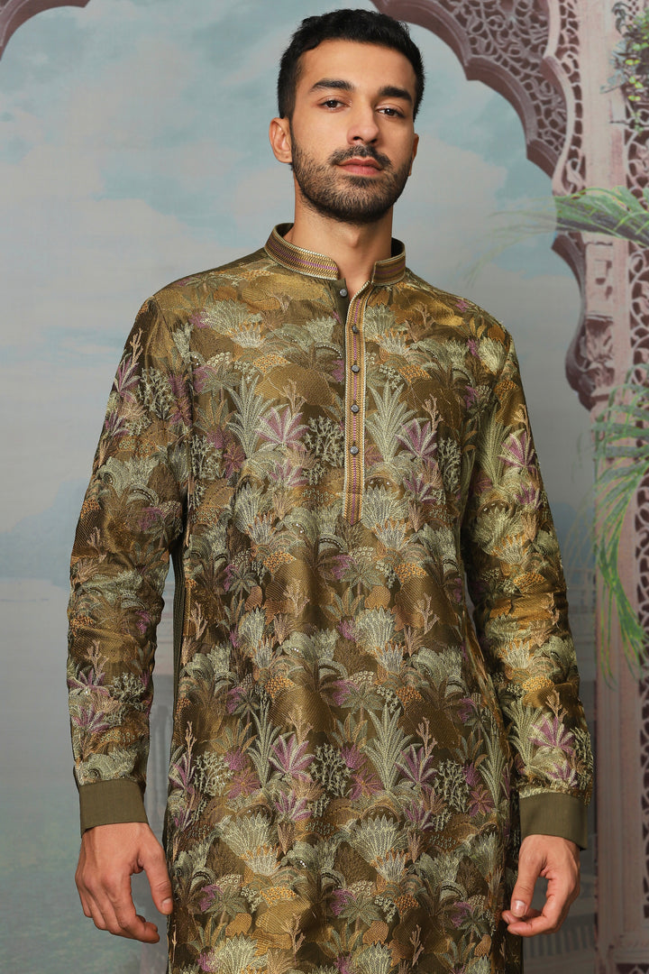 Botanical Paradise Embroidered Kurta Set