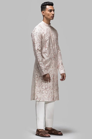 Baby Pink Floral Embroidery Kurta