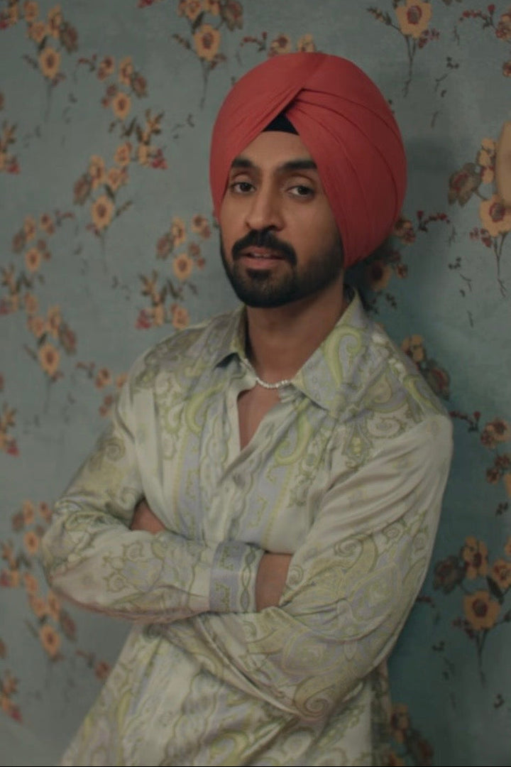 Diljit Dosanjh in Mint Reverie Habutai Silk Shirt