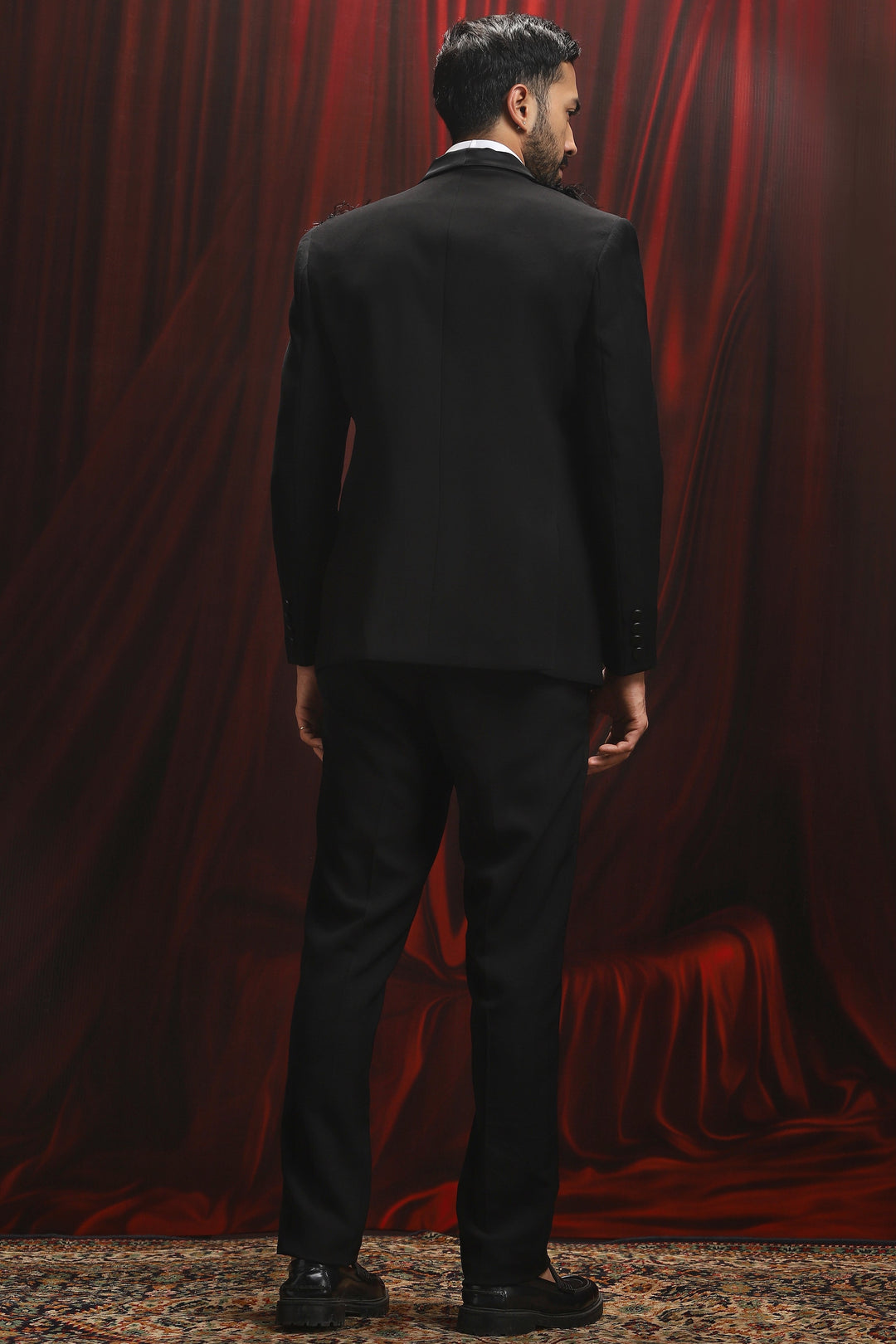 Noir Majesty Embroidered Tuxedo Set
