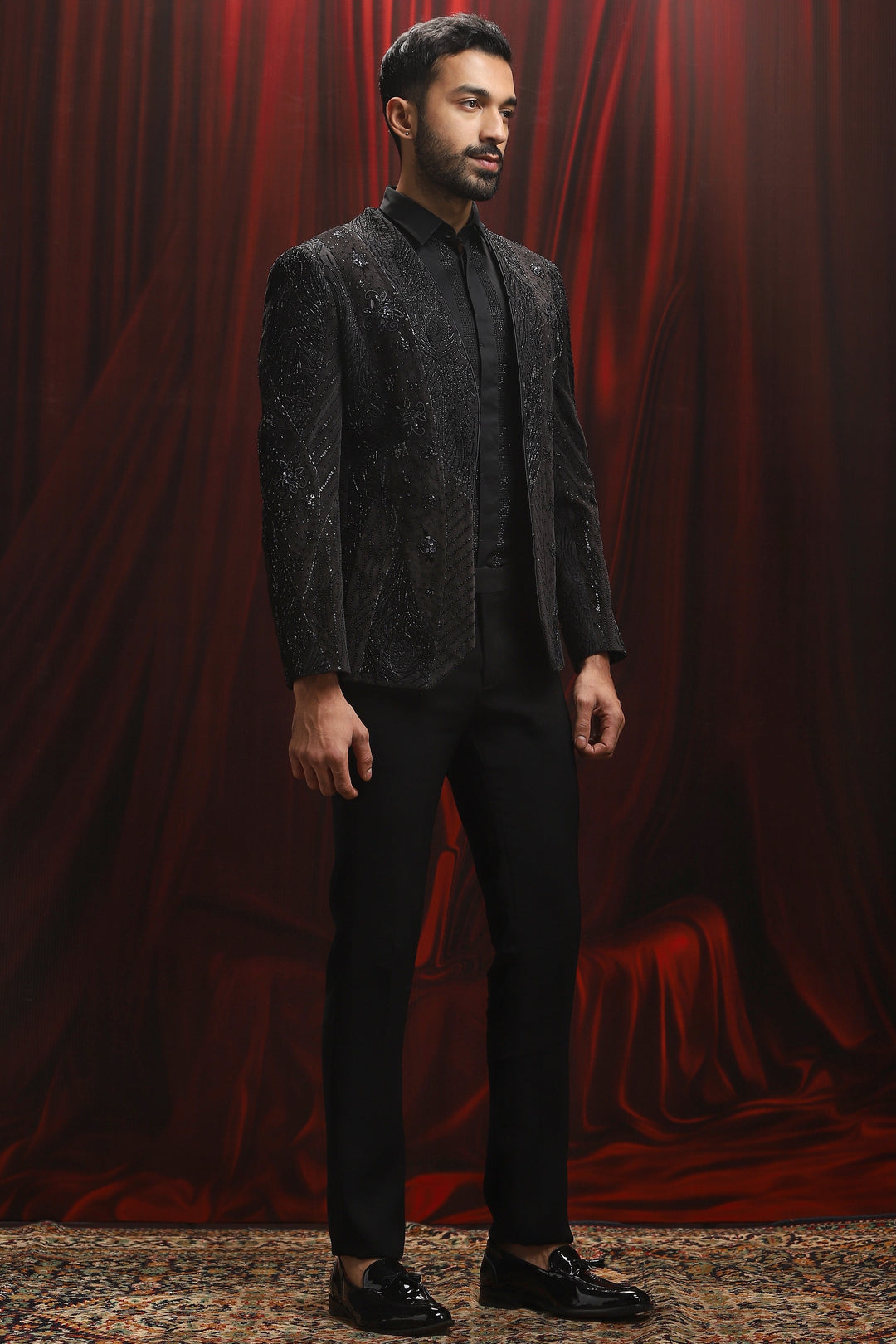 Shadow Monarch Embroidered Tuxedo Set