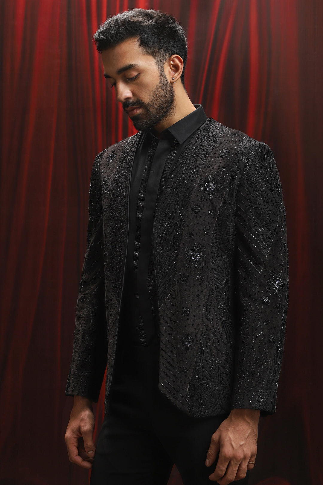 Shadow Monarch Embroidered Tuxedo Set