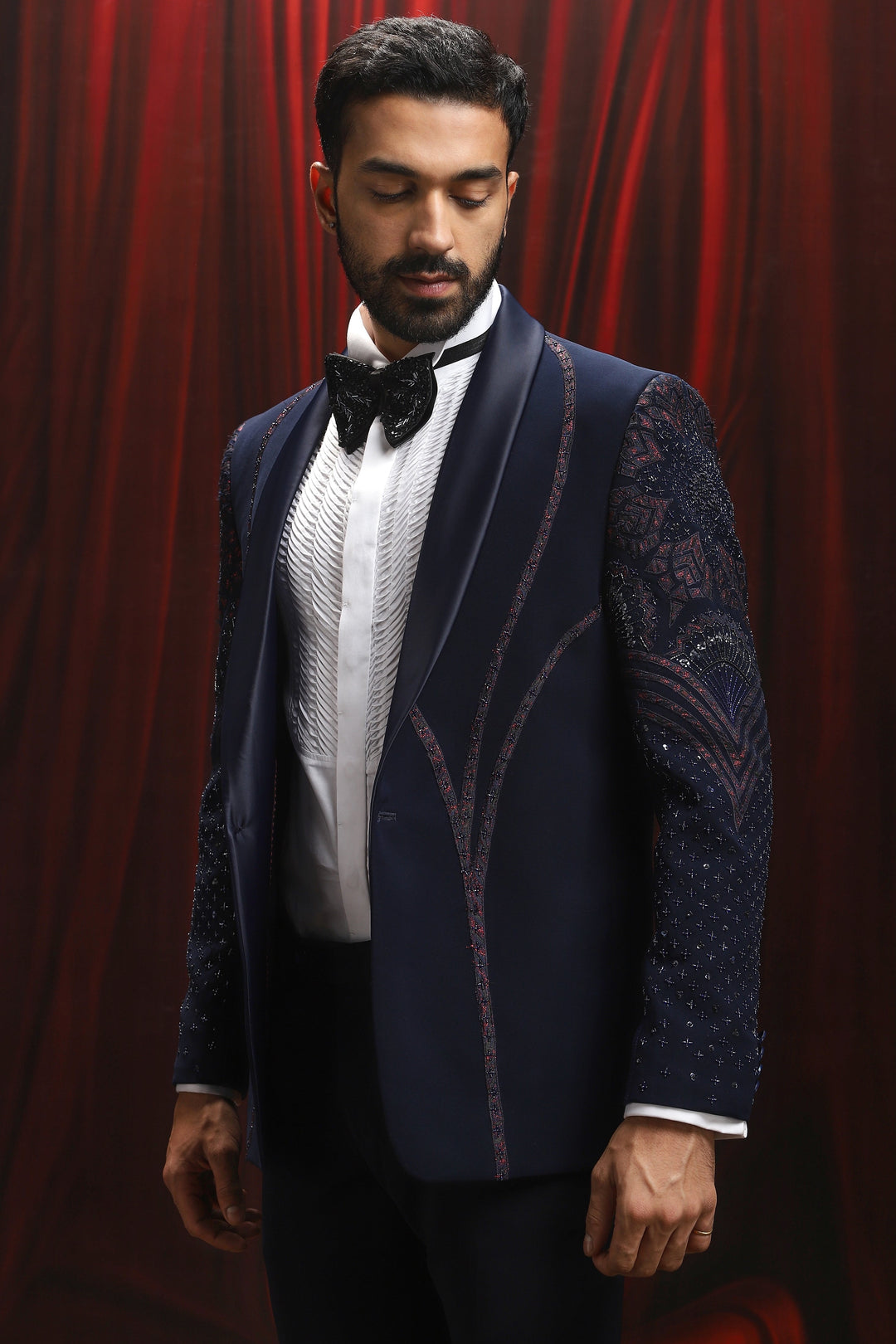 Midnight Regent Embroidered Tuxedo Set