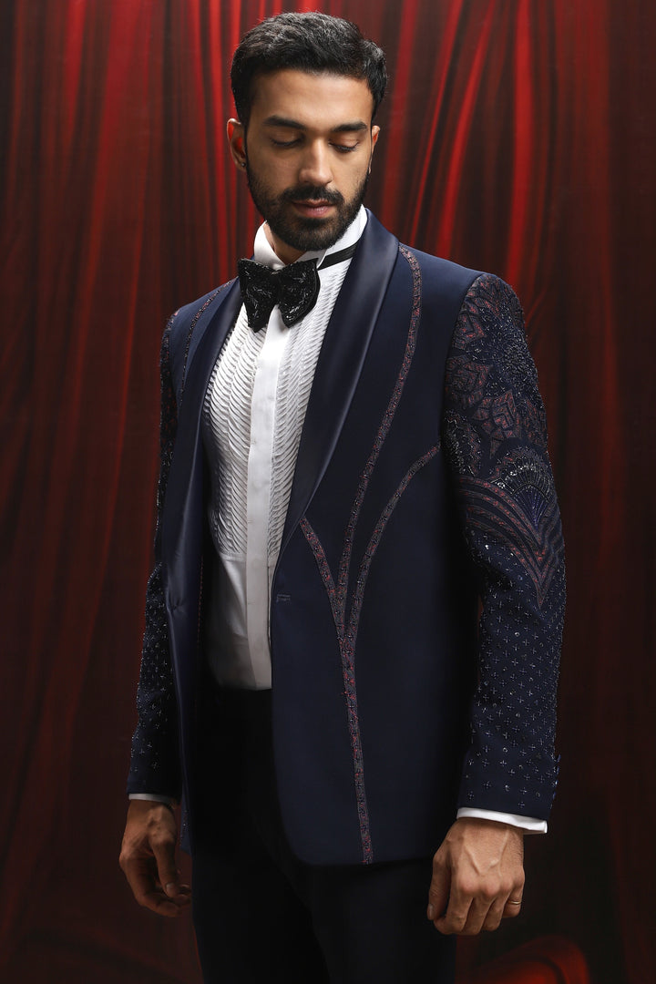 Midnight Regent Embroidered Tuxedo Set