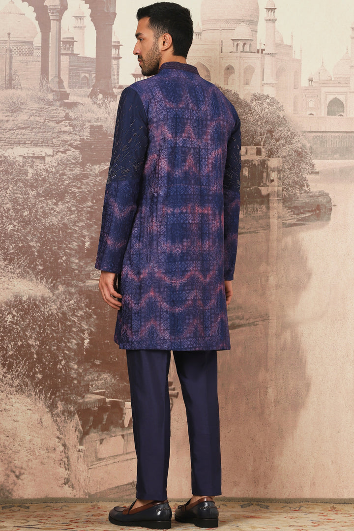 Nirvana Lunaire Tie-Dye Embroidered Kurta Set