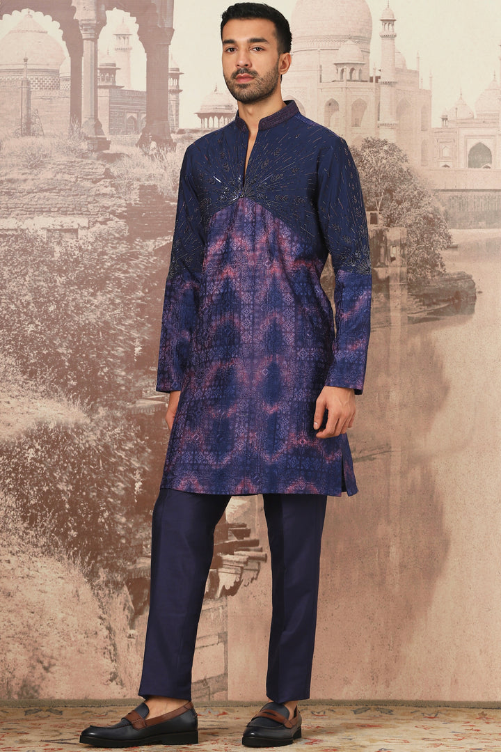 Nirvana Lunaire Tie-Dye Embroidered Kurta Set