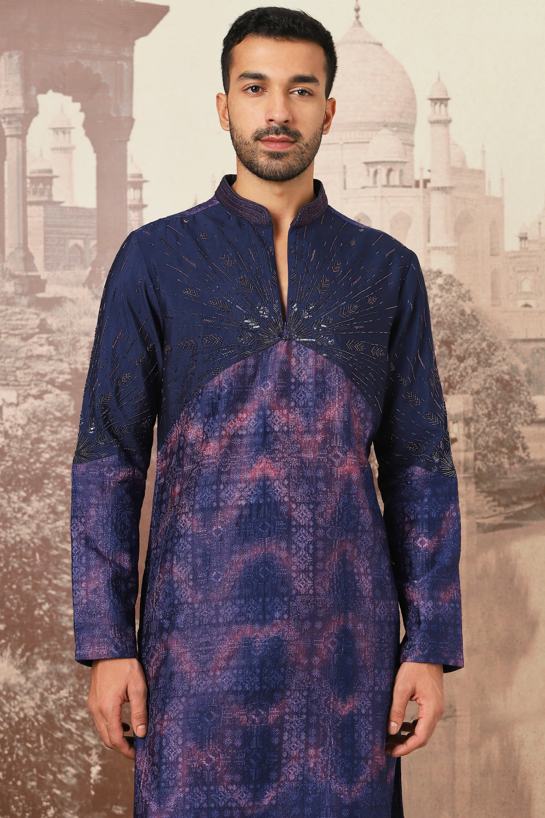 Nirvana Lunaire Tie-Dye Embroidered Kurta Set