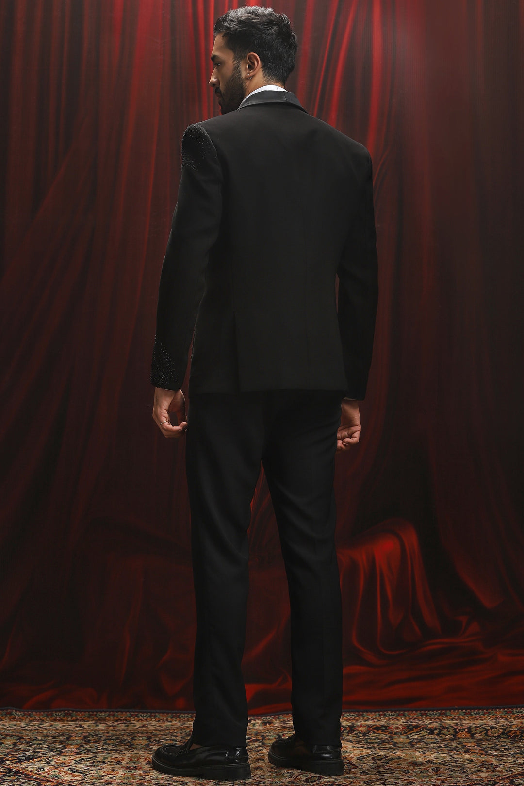 Stellar Galaxy Embroidered Tuxedo Set